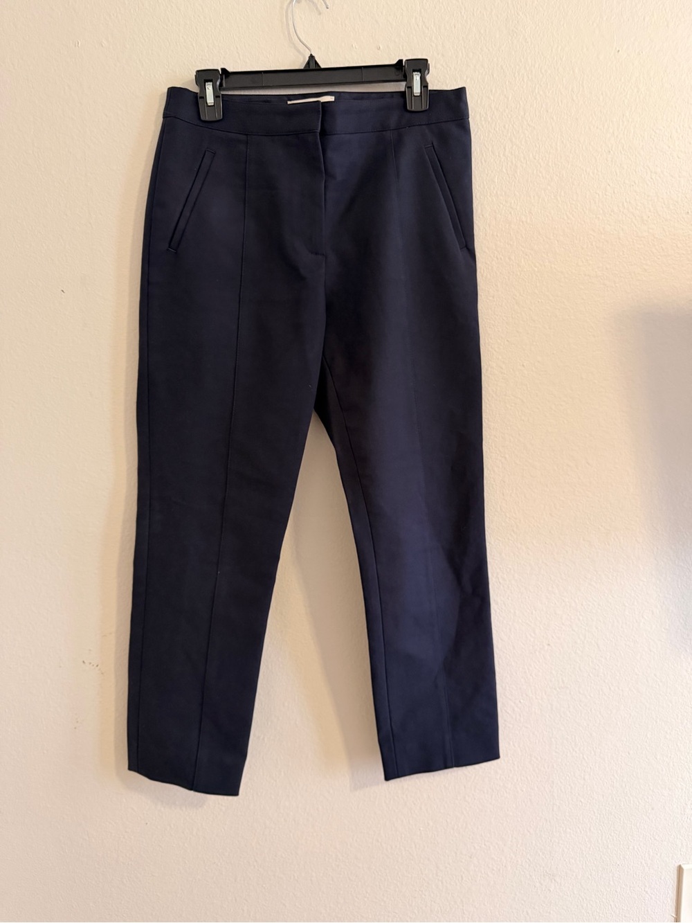 Tory Burch Navy High-Waist Trousers, Size 8